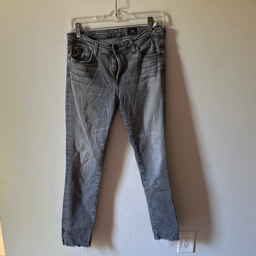 AG Adriano Goldschmied Gray Ankle Jeans